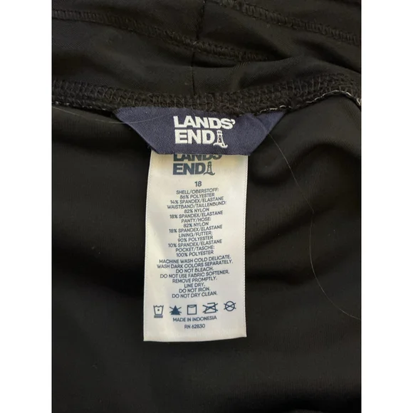 Women's Lands' End Plus 18 Brown Black Leopard Print Athletic Shorts - Picture 5 of 11